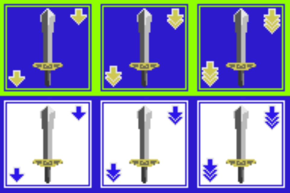 ドット絵素材攻撃力ダウンアイコン